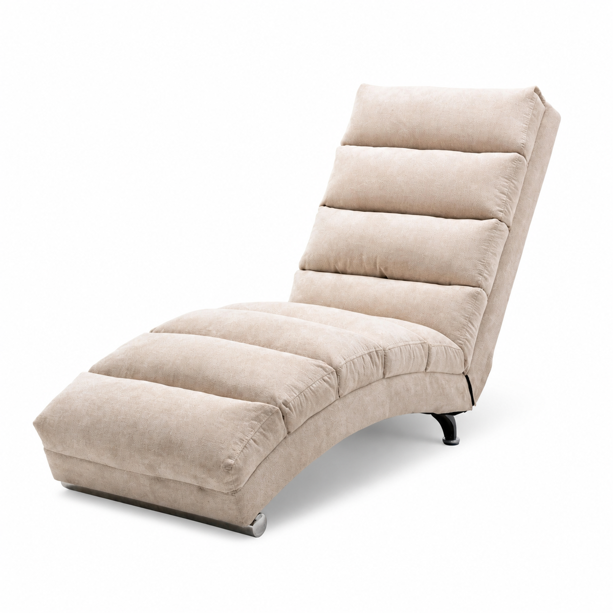 Fabric Beauty Chaise Lounge Sofa on pure white background