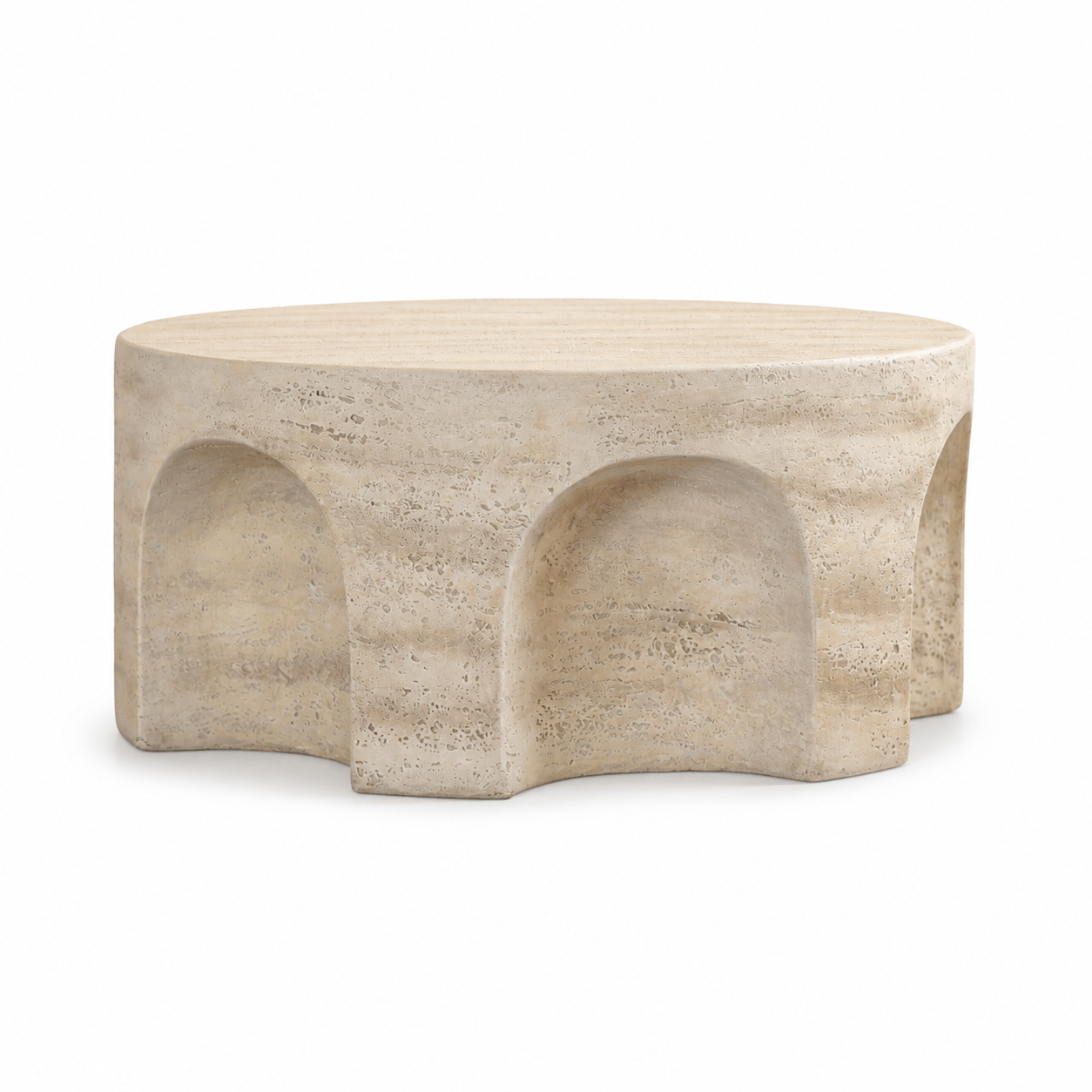 MgO Arched Balance Coffee Table on pure white background
