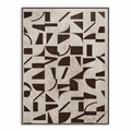 Modern Art Deco framed abstract wall art on a white background