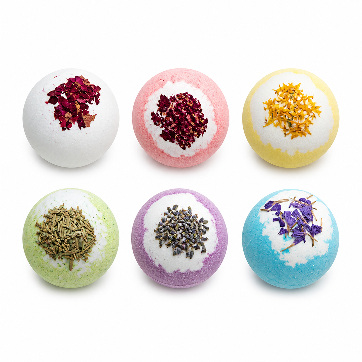 Floral Alchemy Bubble Bath Bomb (100g) on pure white background