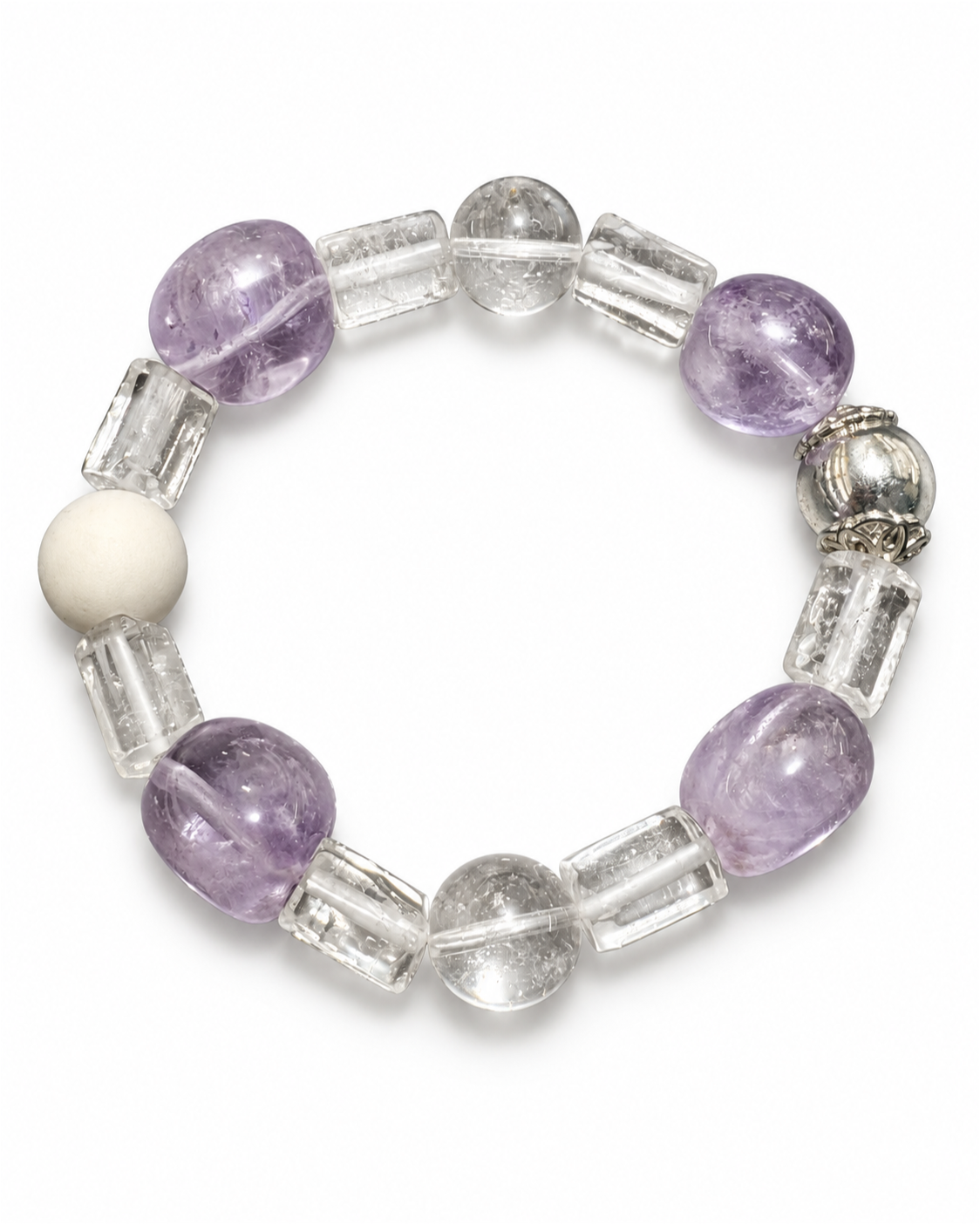 Lavender Pause NFC bracelet on white background