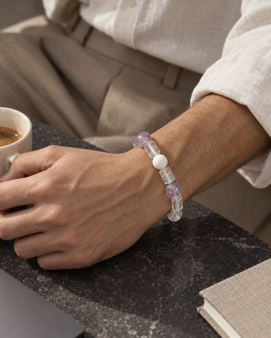 Lavender Pause NFC bracelet