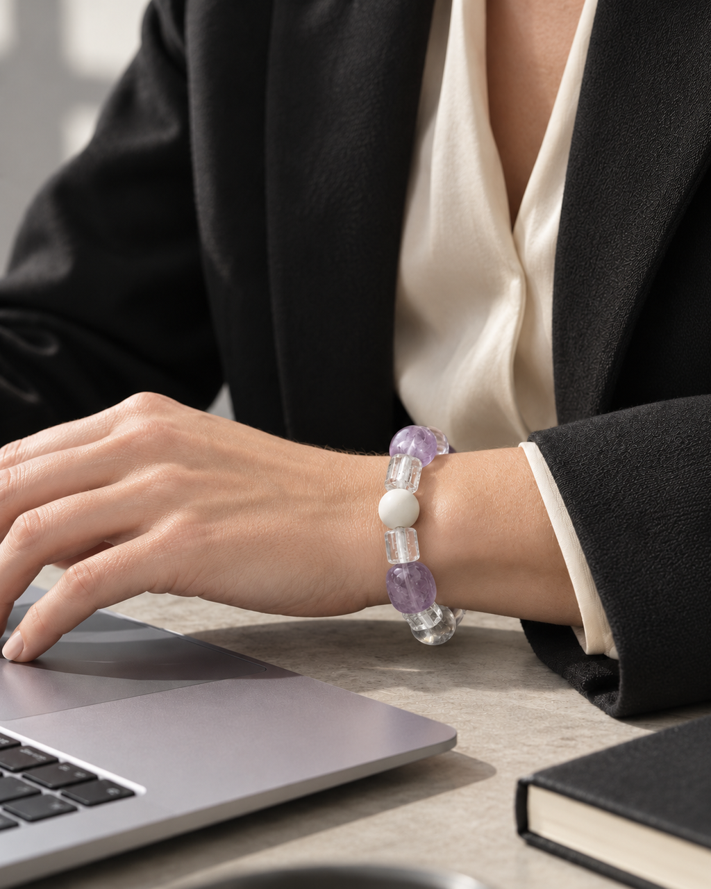 Lavender Pause NFC bracelet