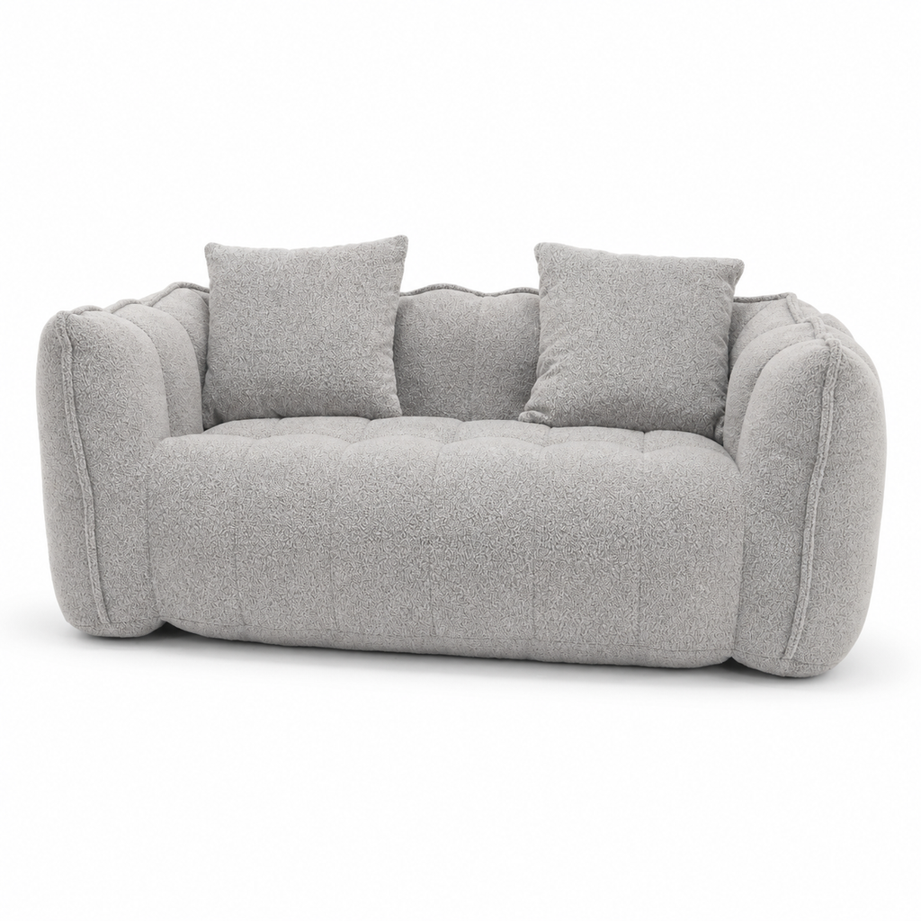 Upholstered Balance Sofa Bed on pure white background