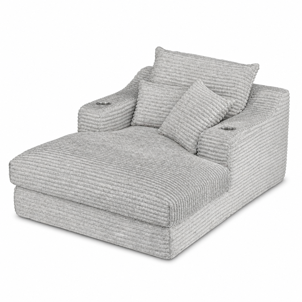 Upholstered Beauty Sofa on pure white background