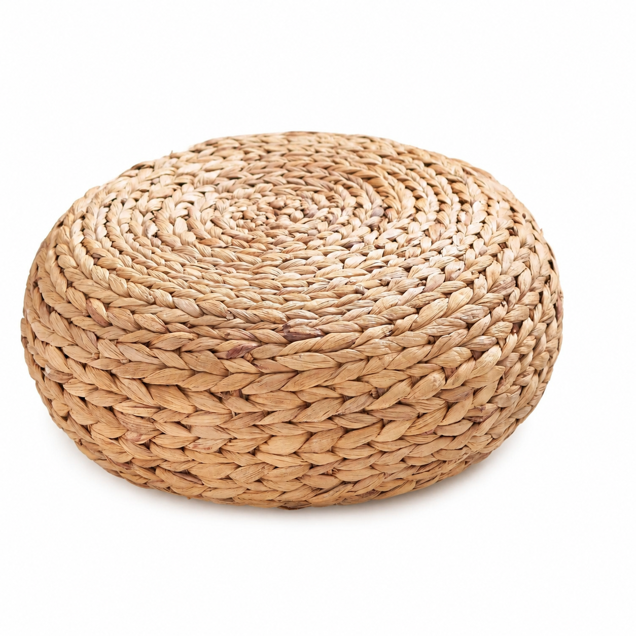 Water Hyacinth Meditation Floor Cushion on pure white background