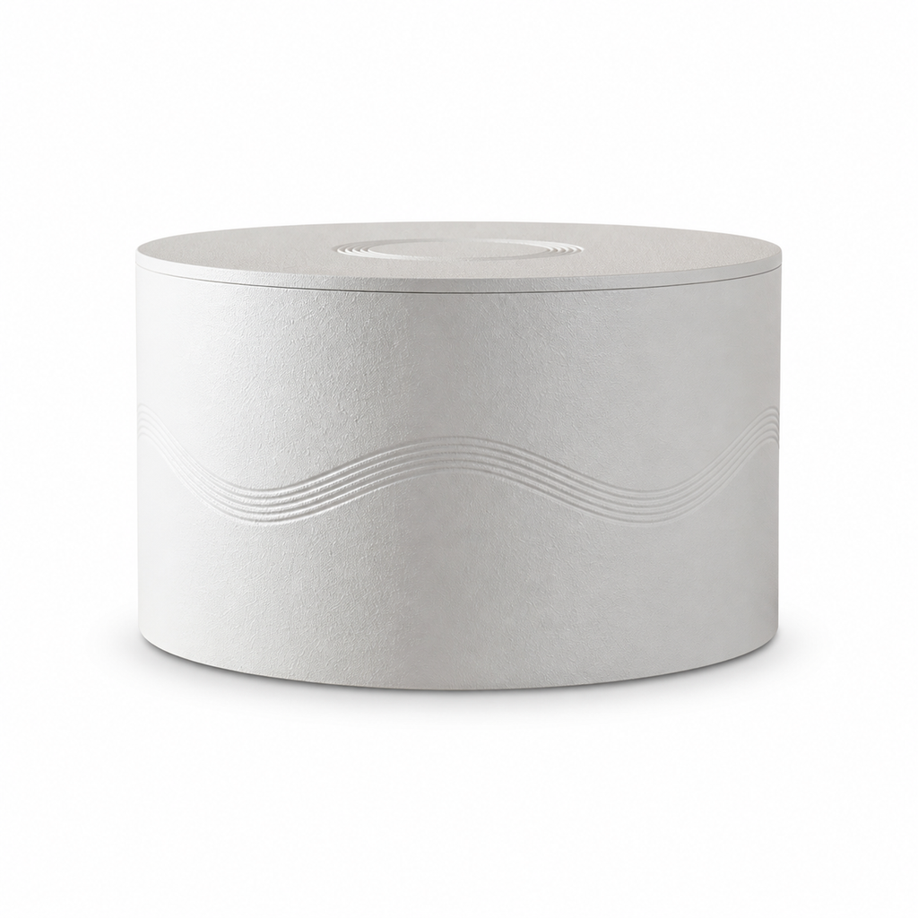 White Stone Beauty Coffee Table on pure white background