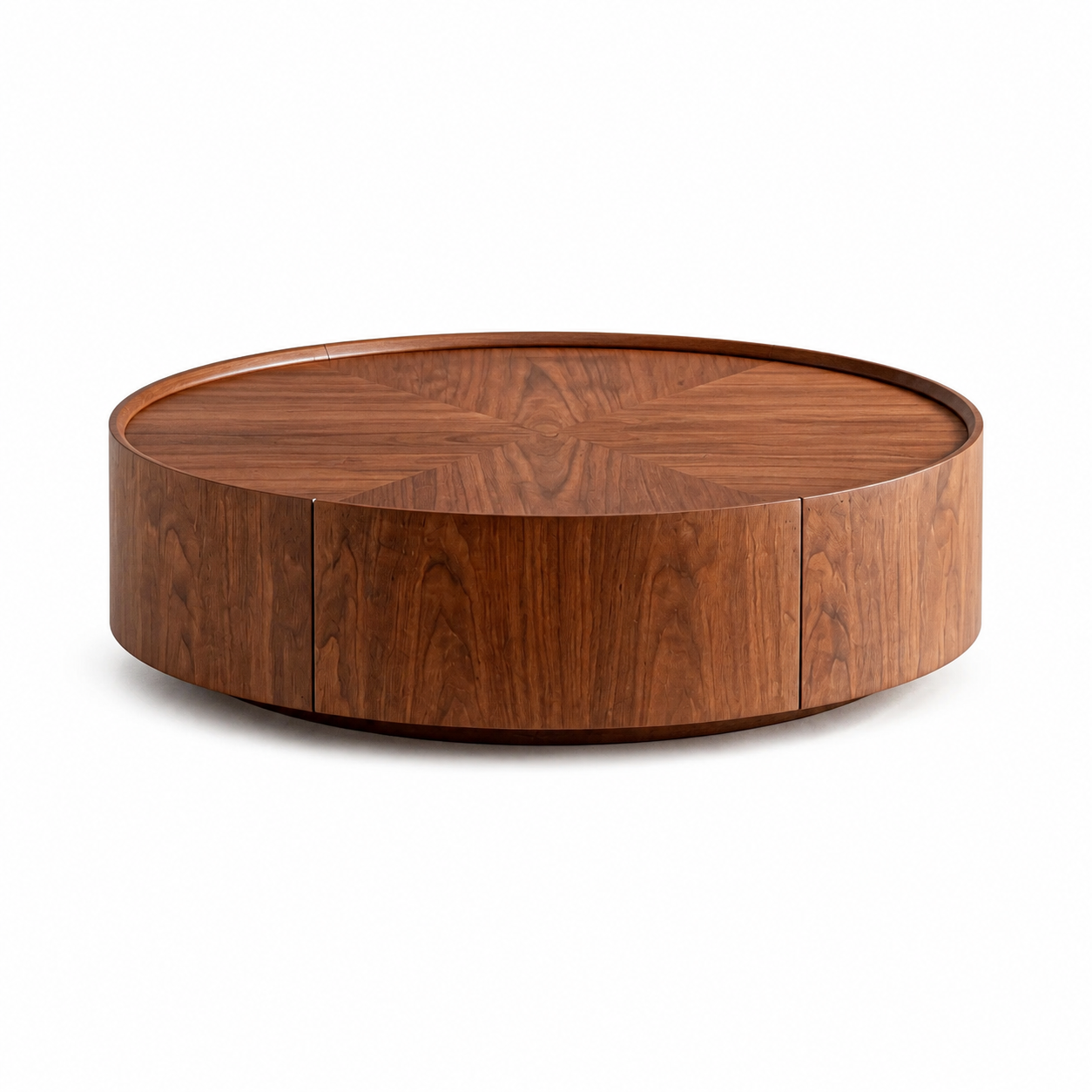Wood Balance Coffee Table on pure white background